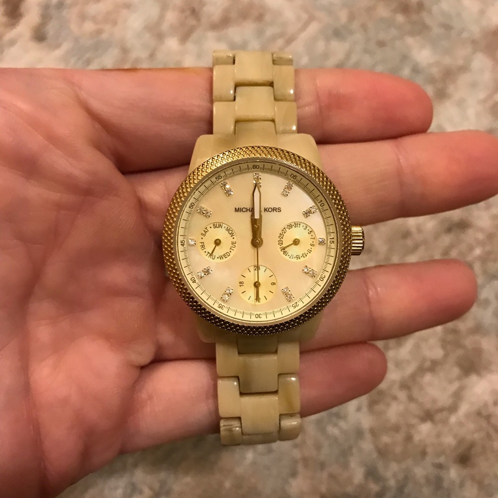 Michael Kors wrist watch with shell face